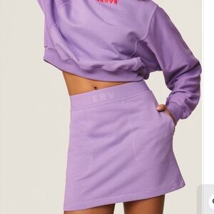 Hervé by Hervé Léger Knit Purple Mini Skirt